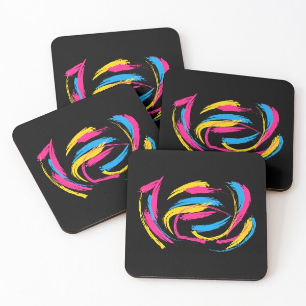Item preview, Paint Splatter Pan Flag Colors. Pansexual Pride designed and sold by Subtle Pride Shop.
