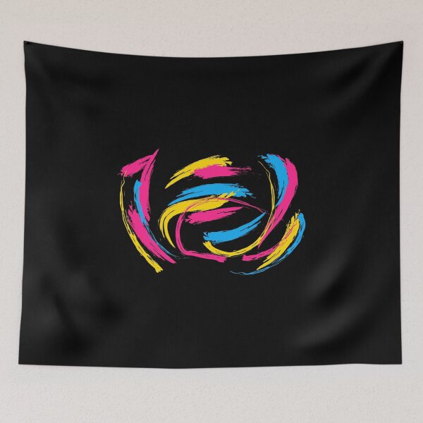 Item preview, Paint Splatter Pan Flag Colors. Pansexual Pride designed and sold by Subtle Pride Shop.