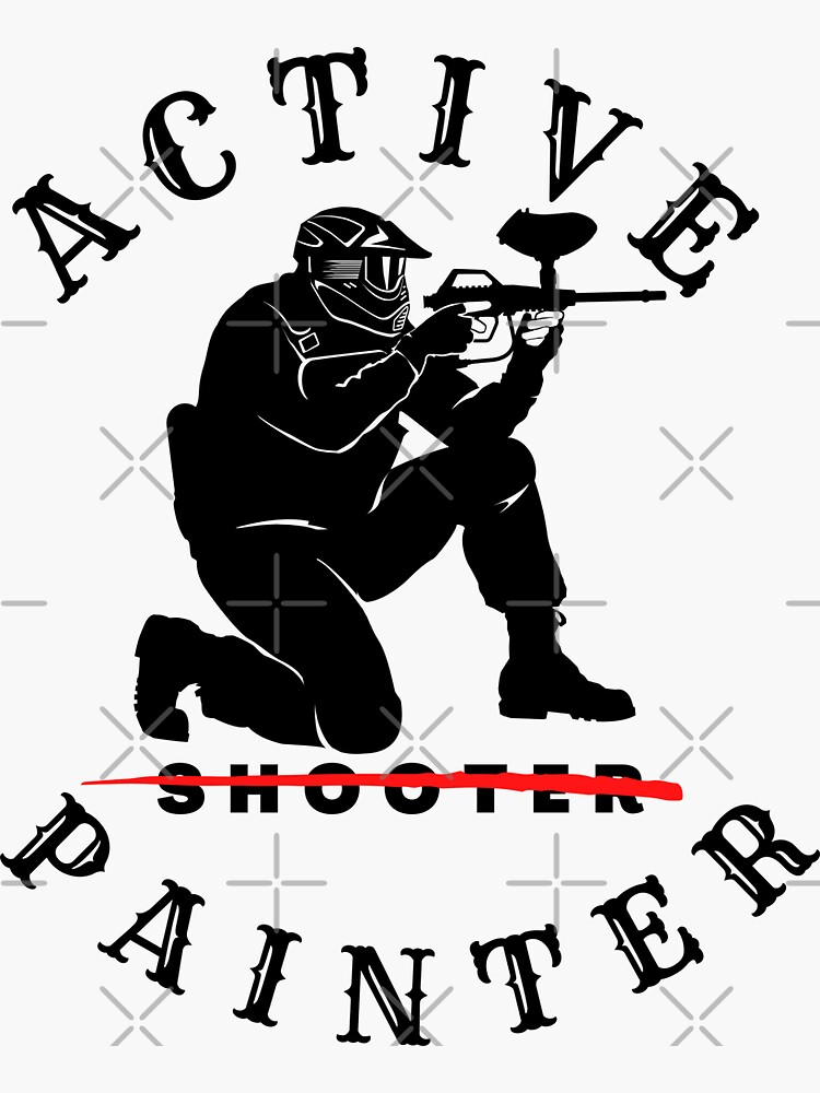 Active Shooter Sticker For Sale By Roarclub Redbubble 