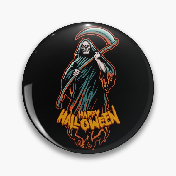 Item preview, Death grim reaper happy halloween creepy spooky design designed and sold by absolutdesign.