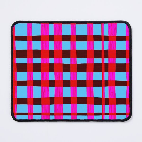 Item preview, Gingham Pink deep brown and blue designed and sold by rupydetequila.