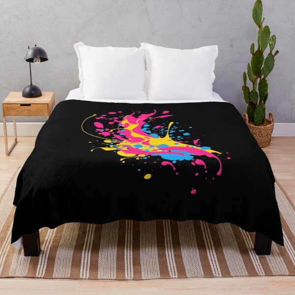 Item preview, Paint Splatter Pan Flag Colors. Pansexual Pride designed and sold by Subtle Pride Shop.