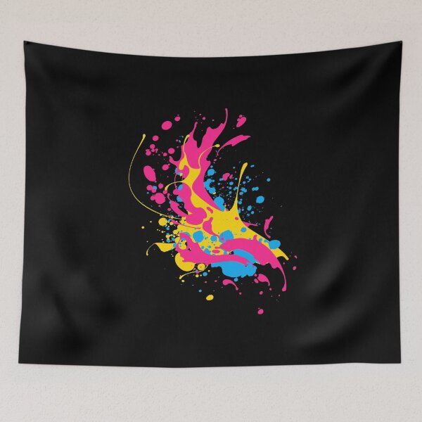 Item preview, Paint Splatter Pan Flag Colors. Pansexual Pride designed and sold by Subtle Pride Shop.