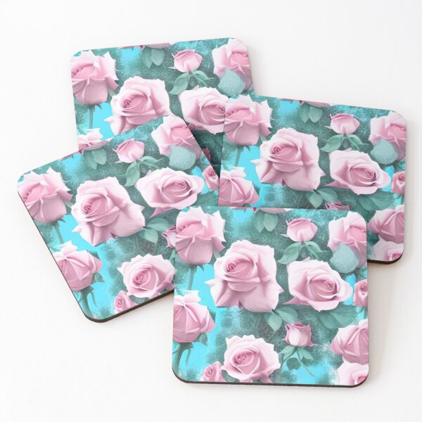 Item preview, Pink Roses on Powder Blue designed and sold by ~.