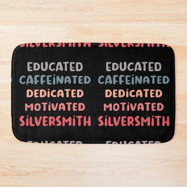 Item preview, Educated caffeinated dedicated motivated silversmith funny metalsmith quote humor blue shades jeweler gift designed and sold by MetalicBabe.