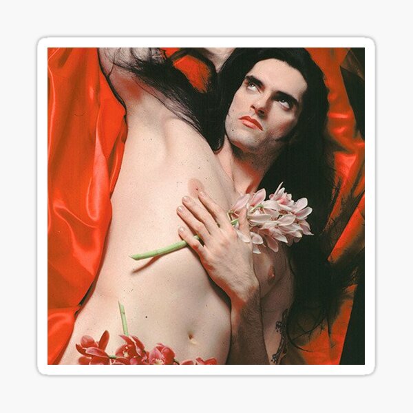 Vista previa del artículo con la obra «Peter Steele con flores», diseñado y vendido por UglySweater.