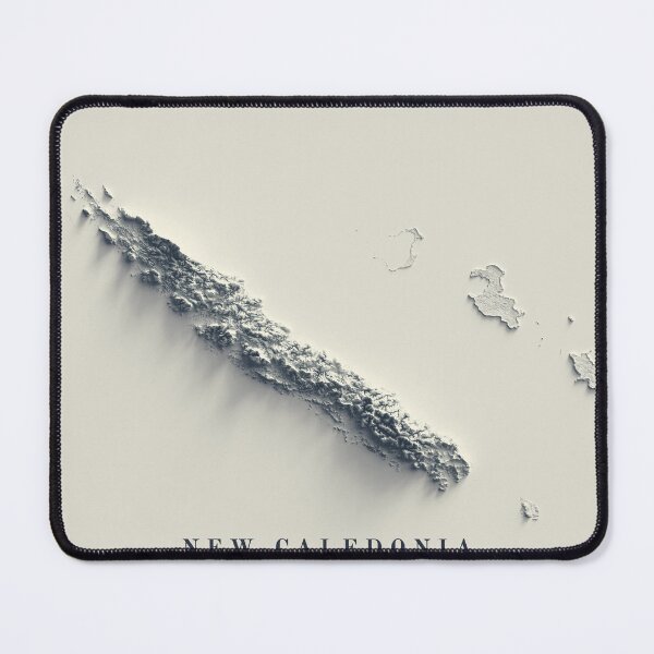 Item preview, New Caledonia Relief Map 3D digitally-rendered designed and sold by ThinkAboutMaps.