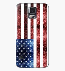 USA flag red blue sparkles glitters Case/Skin for Samsung Galaxy
