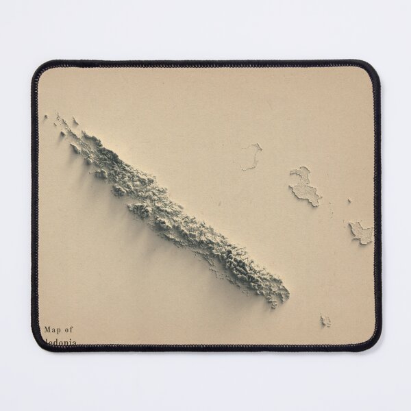 Item preview, New Caledonia Relief Map 3D digitally-rendered designed and sold by ThinkAboutMaps.