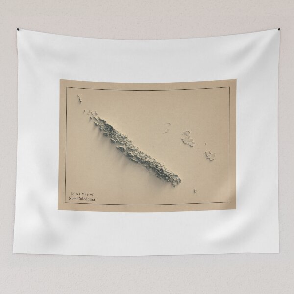 Item preview, New Caledonia Relief Map 3D digitally-rendered designed and sold by ThinkAboutMaps.