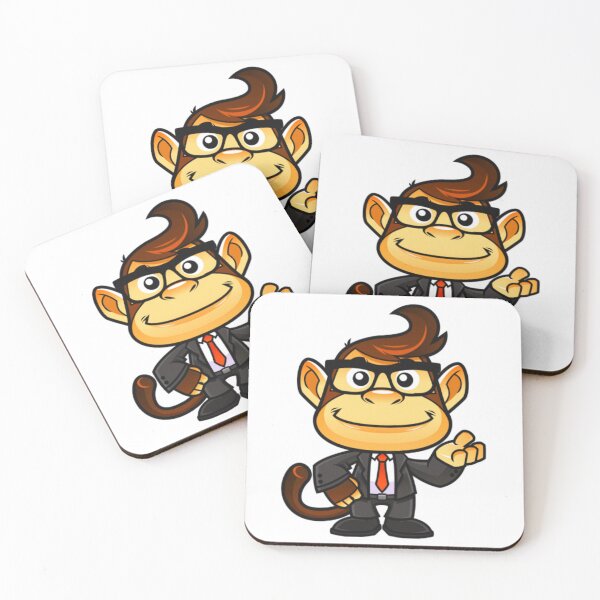 Item preview, Monkey with glasses designed and sold by The Love Quill.