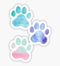 Watercolor Paw Print Trio Sticker