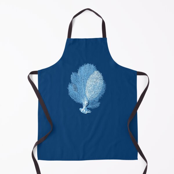 Item preview, Fan Coral Sea Life Print, Indigo Blue and White designed and sold by Marymarice.