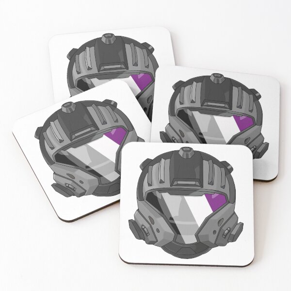 Item preview, Halo CQB Helmet - Asexual Pride Flag Visor Variant designed and sold by TwilightMarket.