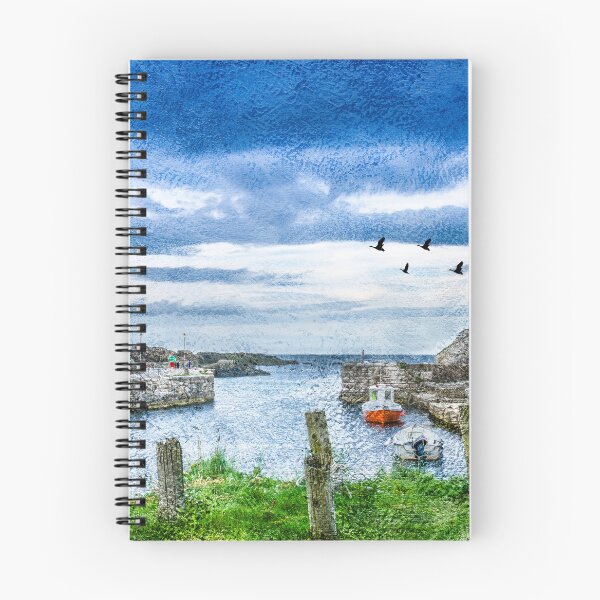 Item preview, Painterly Balintoy Harbour, County Antrim, Northern Ireland designed and sold by articlave.