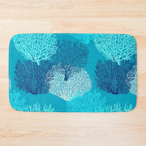 Item preview, Fan Coral Print, Turquoise, Aqua and Cobalt Blue designed and sold by Marymarice.