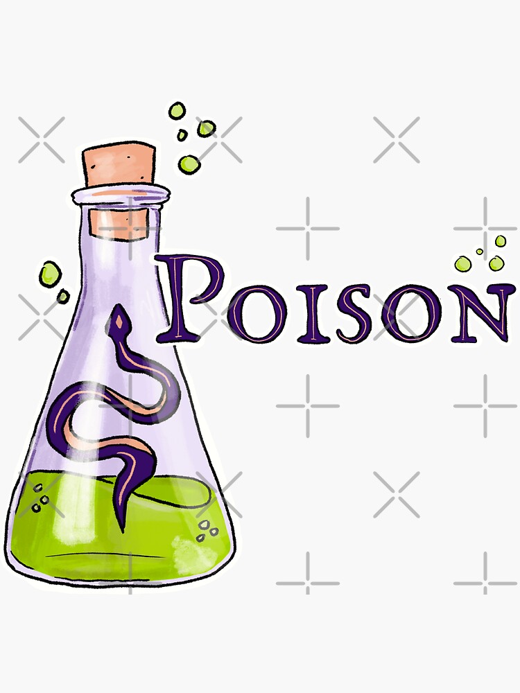 Premium Vector  Vial of poison venom sticker bottle of dangerous