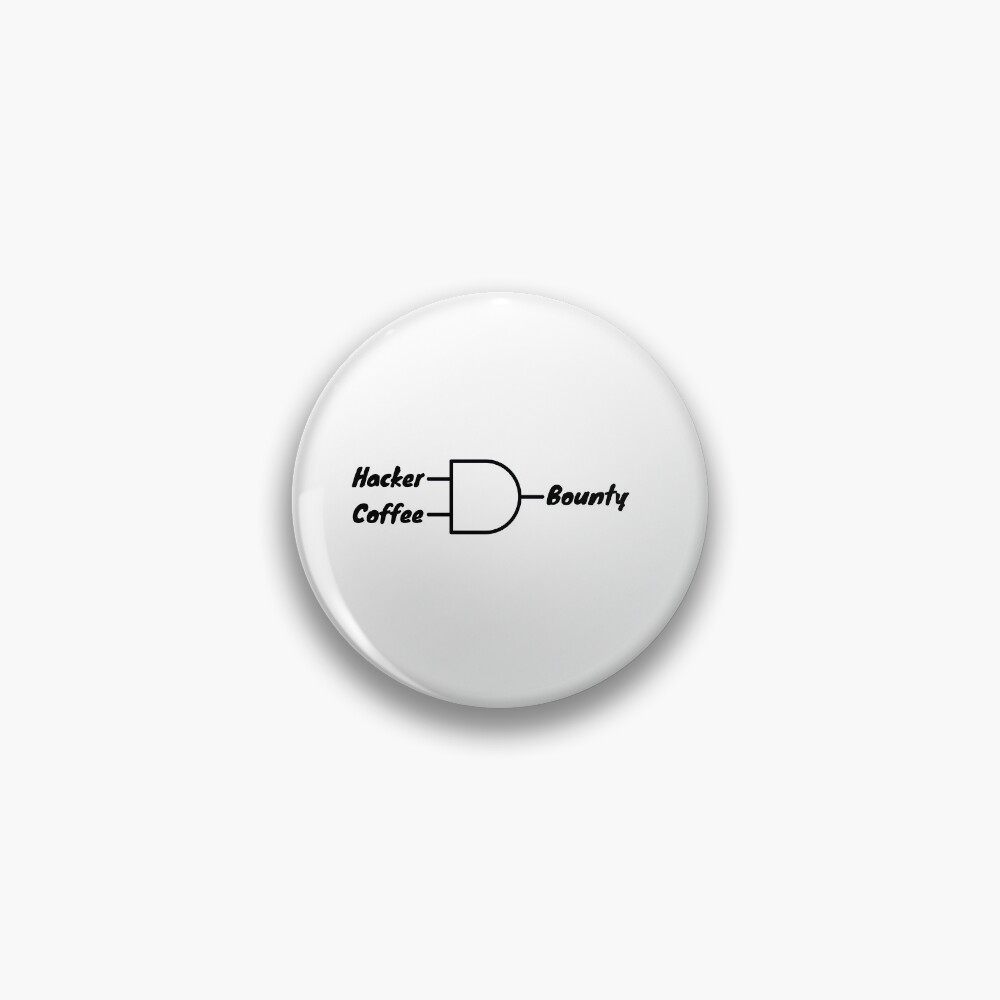 Hacker And Coffee Pin - programmer humor design by HackerLooks