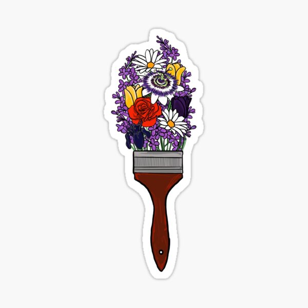 Item preview, Floral paintbrush designed and sold by mysticallyprint.