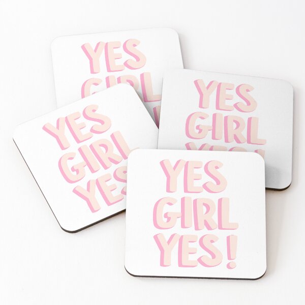 Item preview, "yes girl yes" pink phrase designed and sold by xingqueen.