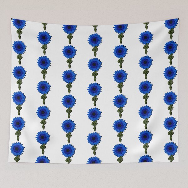 Item preview, blue flower and snake designed and sold by Meo Design.