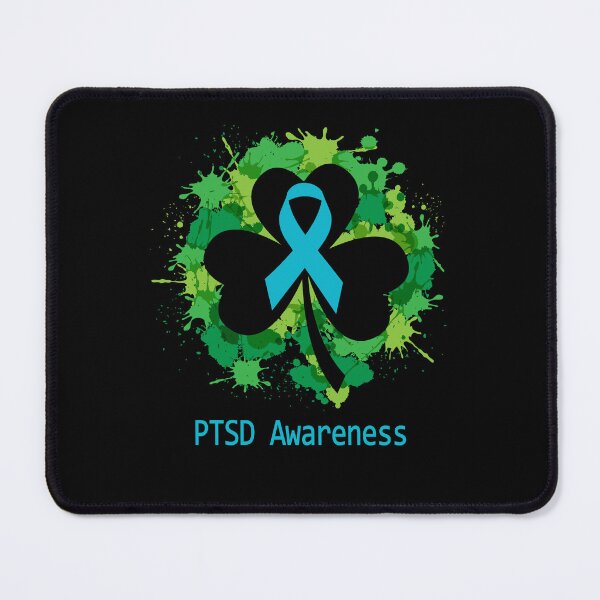 Item preview, PTSD Awareness Clover Ribbon Happy Patricks Day Support PTSD Warrior Gifts designed and sold by Tammyilaria.