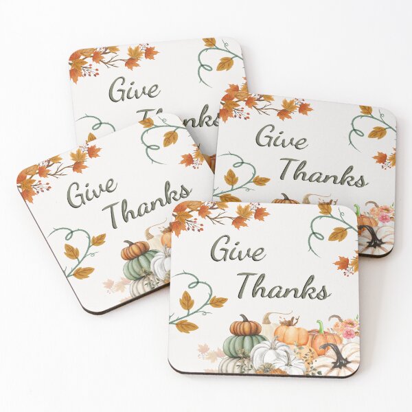 Item preview, Give Thanks - Autumn - Fall - Pumpkin & Leaves Background designed and sold by Chantockey.