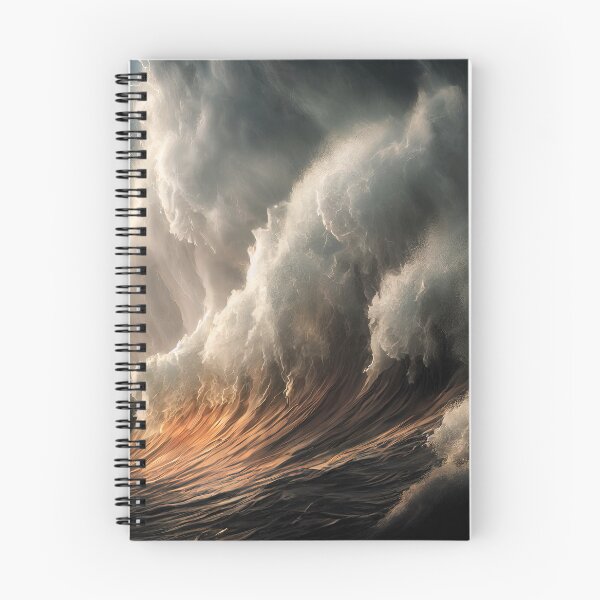 Item preview, Bright lightning in a raging sea. A strong storm in the ocean. Big waves. Night thunderstorm. Dark tones. designed and sold by tatkhagata.