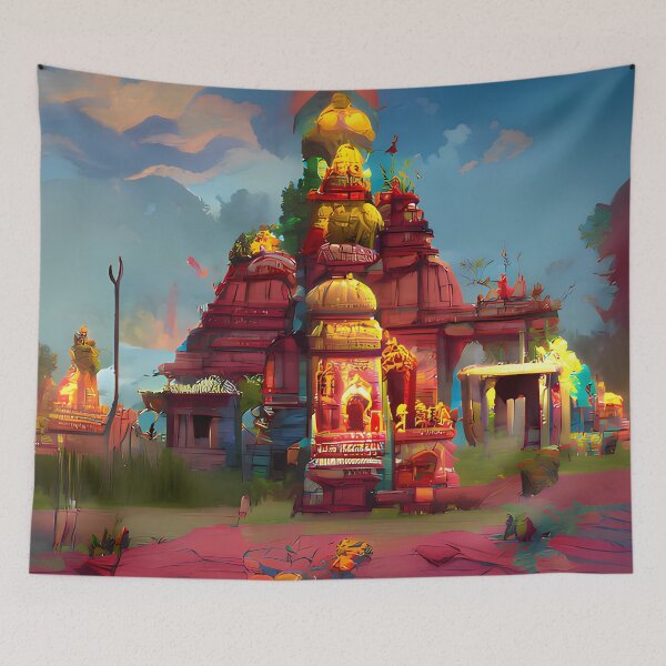 Item preview, Fantasy Hindu Temple Collection #1 by GizbarArts made with a.i. designed and sold by Ganzabara.
