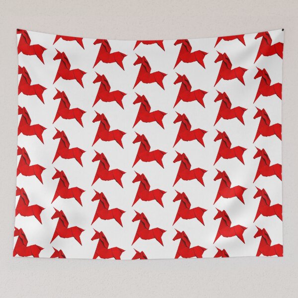 Item preview, Red origami unicorn designed and sold by Meo Design.
