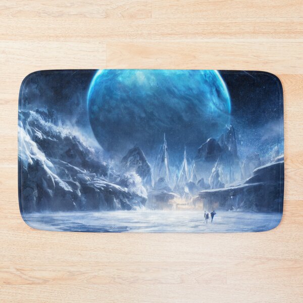Item preview, Planet rise on an ice planet | Poster & Puzzle Design designed and sold by Artobot.