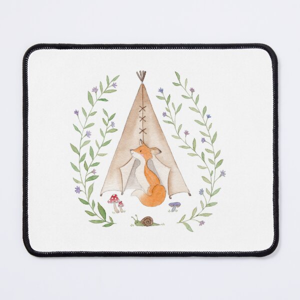 Item preview, Fox with tipi in the forest designed and sold by MartasPlanet.
