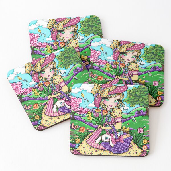 Item preview, Cute Spring Time Easter Girl Whimsical Fantasy Art  designed and sold by hannahlynnart.