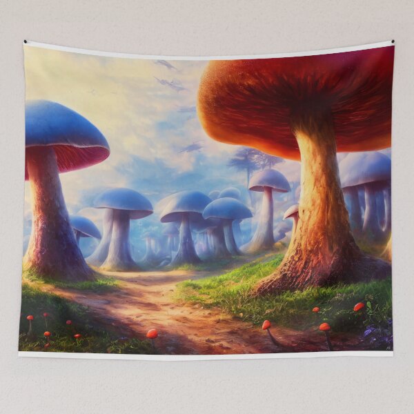 Item preview, Magic Mushroom Forest | Poster & Puzzle Design designed and sold by Artobot.
