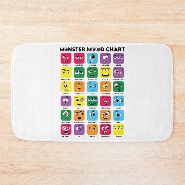 Item preview, Halloween | Monster Mood Chart | Supercute designed and sold by Pemberley-Tees.