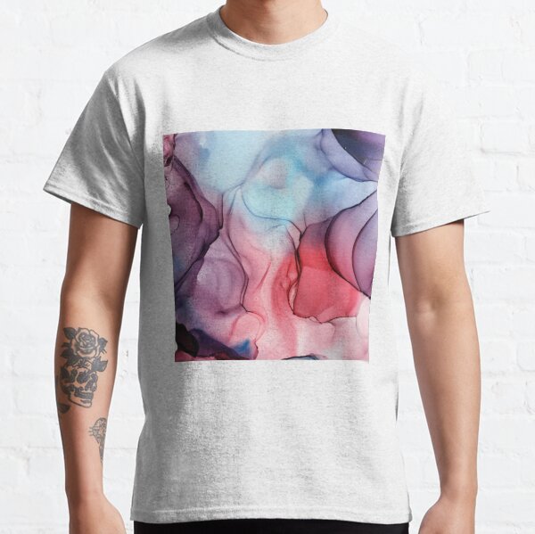 Flame Fired Alcohol Ink Painting Classic T-Shirt