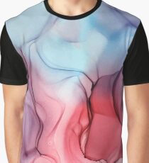 Flame Fired Alcohol Ink Painting Graphic T-Shirt