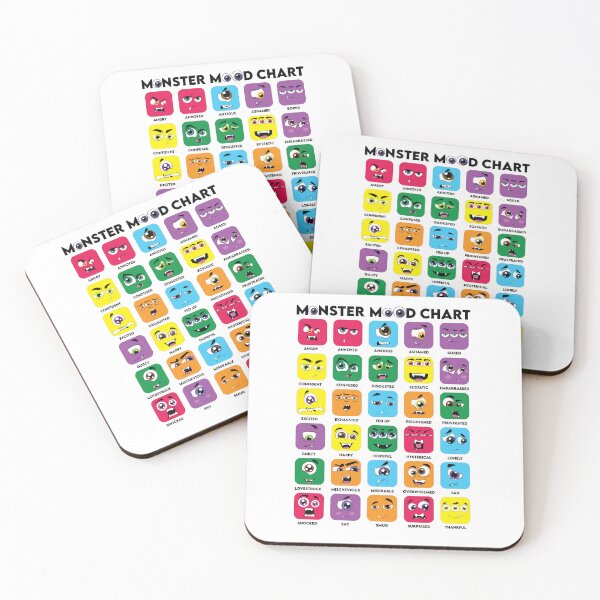 Item preview, Halloween | Monster Mood Chart | Supercute designed and sold by Pemberley-Tees.