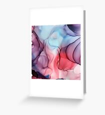 Flame Fired Alcohol Ink Painting Greeting Card
