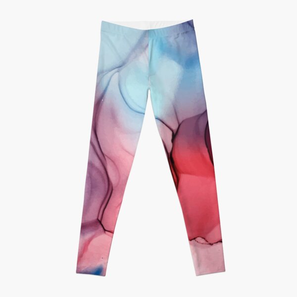 Flame Fired Alcohol Ink Painting Leggings