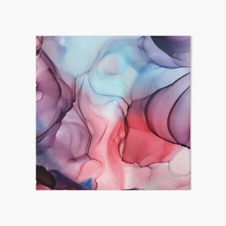 Flame Fired Alcohol Ink Painting Art Board Print