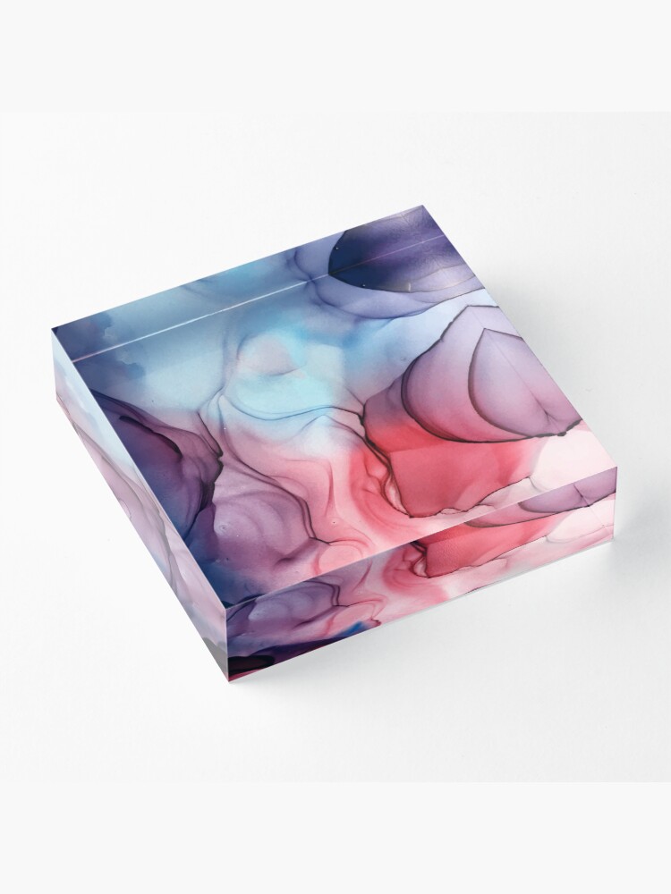 Alternate view of Flame Fired Alcohol Ink Painting Acrylic Block