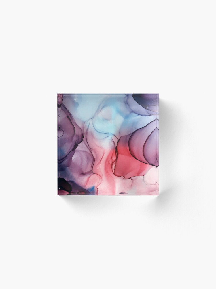 Alternate view of Flame Fired Alcohol Ink Painting Acrylic Block