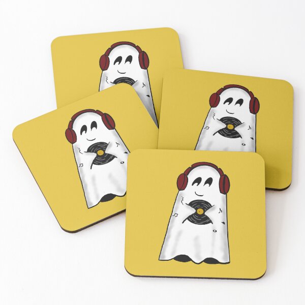 Item preview, Cute Ghost Music Lover  |  Ghost with Record Music  |  Wee Ghost Friend Has Music for You designed and sold by ShireFolk.