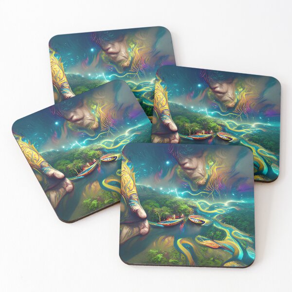 Item preview, Amazone River Psychedelic #47 by GizbarArts made with a.i. designed and sold by Ganzabara.