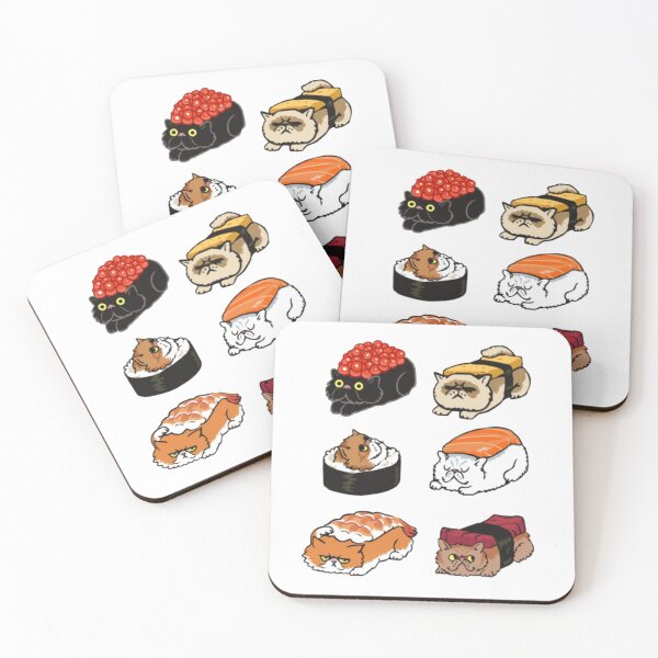 Item preview, Kawaii Cute Cats Sushi Otaku Japonais designed and sold by Stevenobinsun.