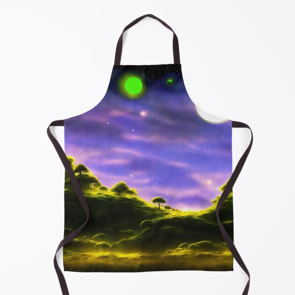 Item preview, Alien planet hills landscape with multiple moons II designed and sold by BrachiaST.