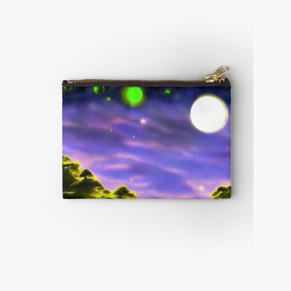Item preview, Alien planet hills landscape with multiple moons II designed and sold by BrachiaST.