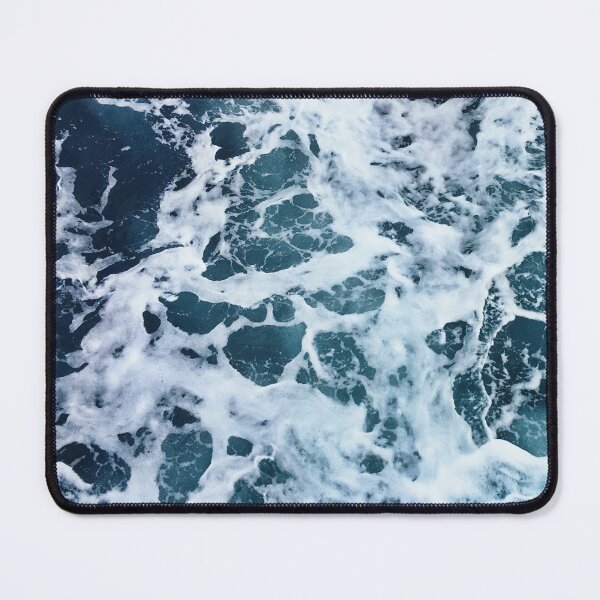 Item preview, White Foam, blue ocean waves designed and sold by Durgaa D.