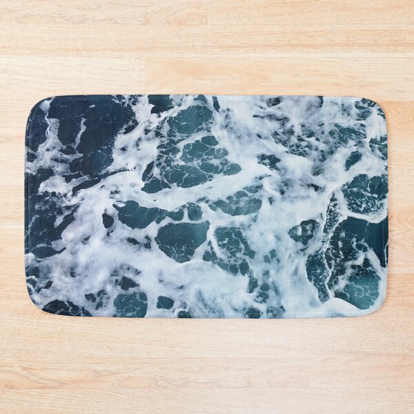 Item preview, White Foam, blue ocean waves designed and sold by Durgaa D.